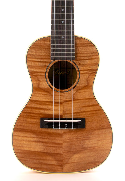 Leolani Concert Feather Curly Okoume TUX Finish Ukulele